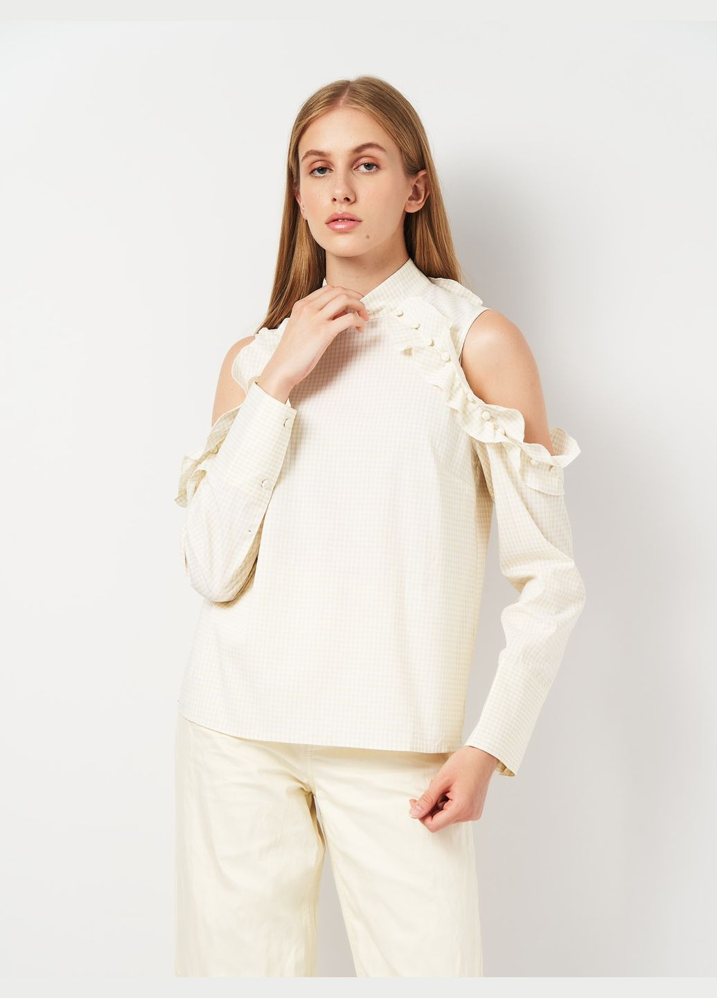 Молочная блуза H&M