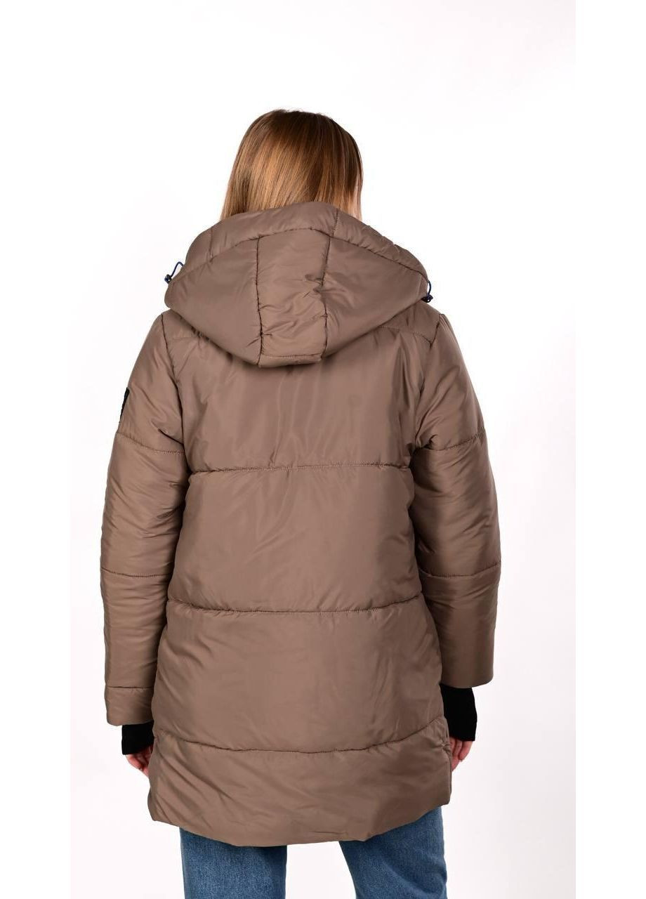 Бежева зимня куртка жіноча зимова бежева куртка-піджак No Brand Жіноча зимова куртка
