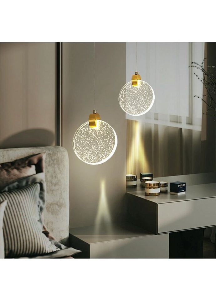 Люстра светодиодная подвесная LED светильник для квартиры на потолок лэд 26504 Золото 35-180х10х15 см. Sunnysky (324395953)