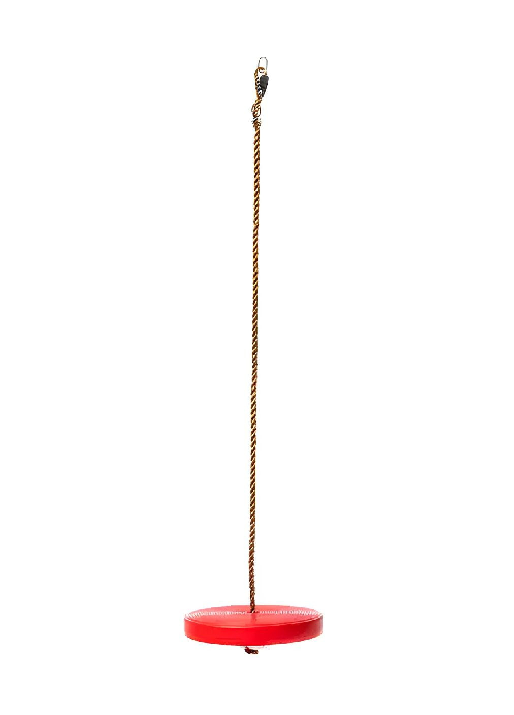 Підвісна кругла пластикова гойдалка тарзанка на мотузці з навантаженням до 50 кг для будинку вулиці саду (479986-Prob) Червона Unbranded (327608370)