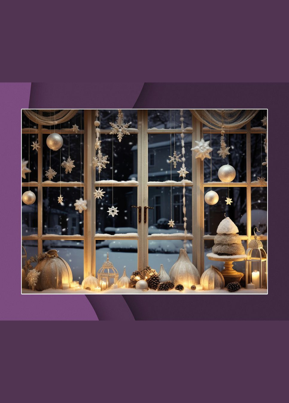 Новорічний вініловий фотофон 120х180см, Frontlit 450 г/м2, стіна + підлога №57515 PhotoVinyl (354719527)