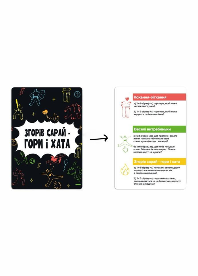 Настільна гра "Згорів сарай, гори і хата" 0025MG 4 категорії питань Memo Games (316655770)