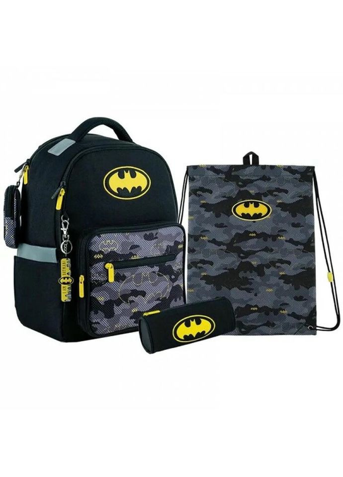 Рюкзак шкільний з пеналом та сумкою для взуття Comics Batman SET-DC24-770M 3 предмета Kite (317734639)