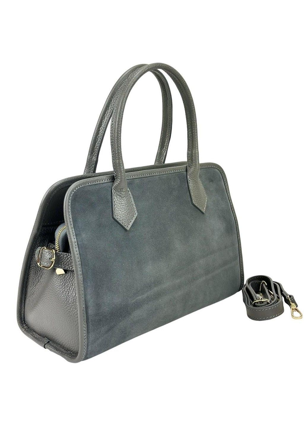 Замшевая классическая женская сумка Italy F-IT-8666G Firenze (315688227)