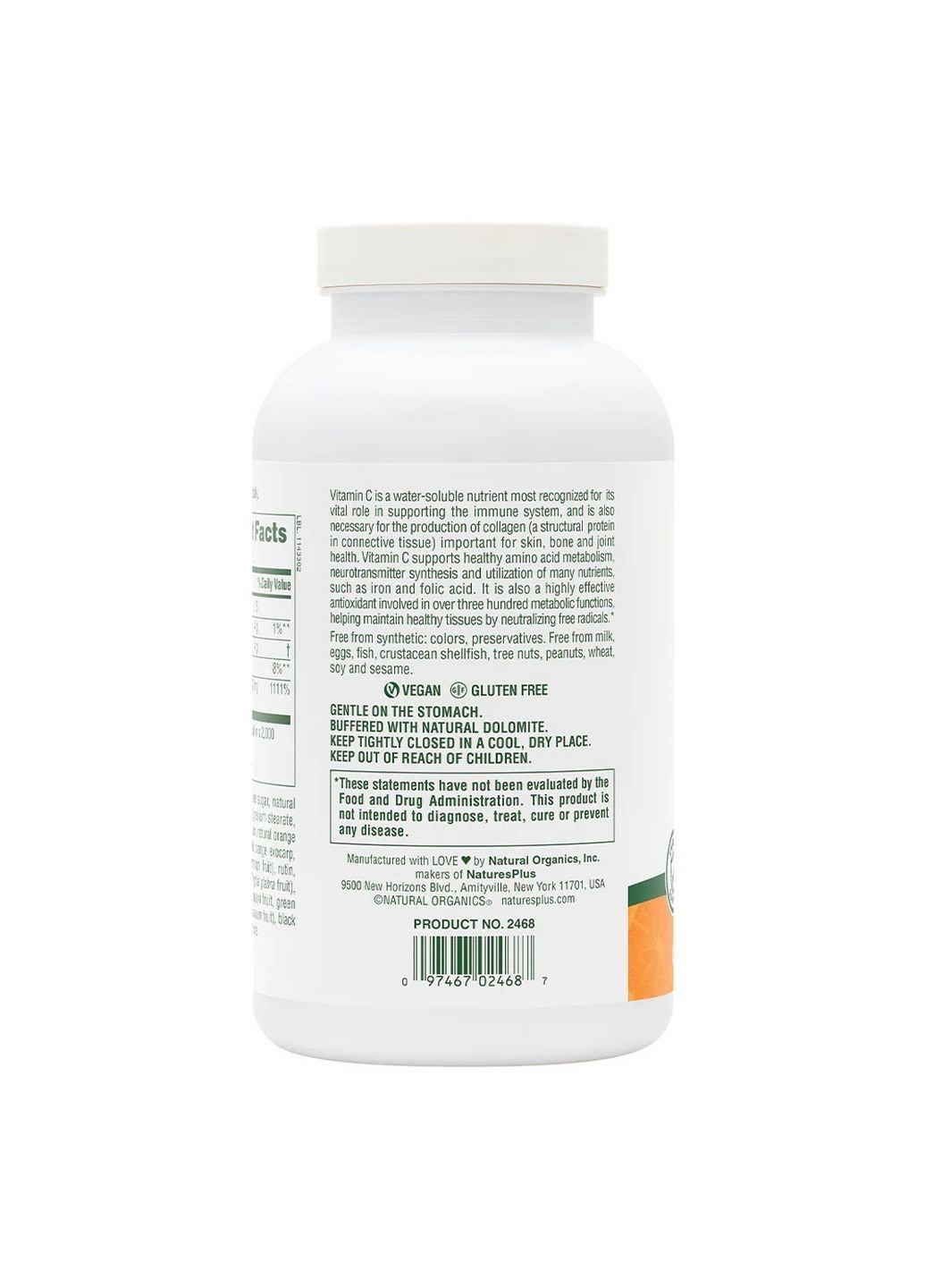 Вітаміни та мінерали Orange Juice Vitamin C 1000 mg, 60 жувальних таблеток Natures Plus (293421784)
