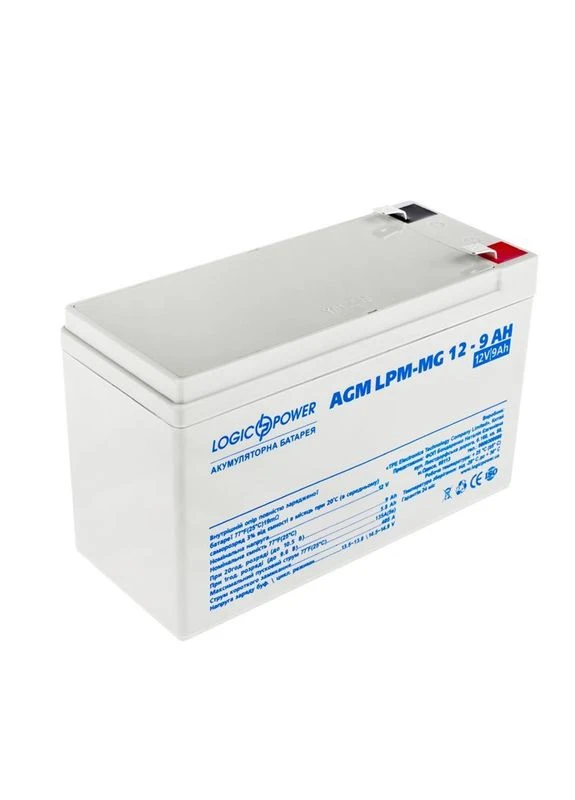 Акумуляторна батарея 12V 9AH (LPM-MG 12 - 9 AH) AGM мультигель LogicPower (354737620)