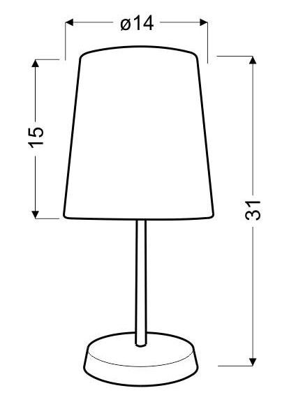 Настільна лампа Candellux Gala 14x31 см Білий (41-98286) No Brand (356504968)