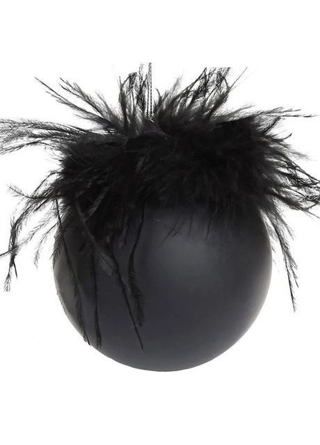 Кулі новорічні D-10 см, набір 3 шт (12648), з матовим покриттям та декором з пір'я, прикраси на ялинку, ялинкові іграшки Flora (362413356)