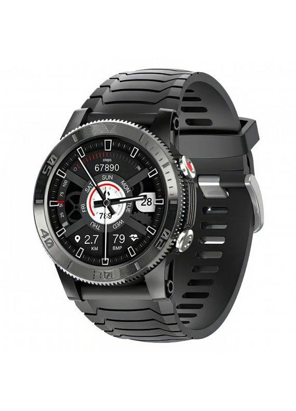Чоловічий розумний наручний годинник XTrek з компасом (Чорний) North Edge (314483135)