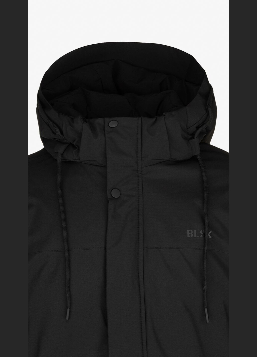 Черная зимняя куртка однотонная мужская 9904 черный shop (2000990543868) Demos