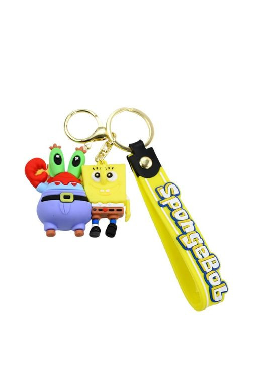 Губка боб брелок Спанч Боб Квадратные Штаны + Мистер Крабс SpongeBob силиконовый брелок для ключей креативная подвеска Shantou (289978623)
