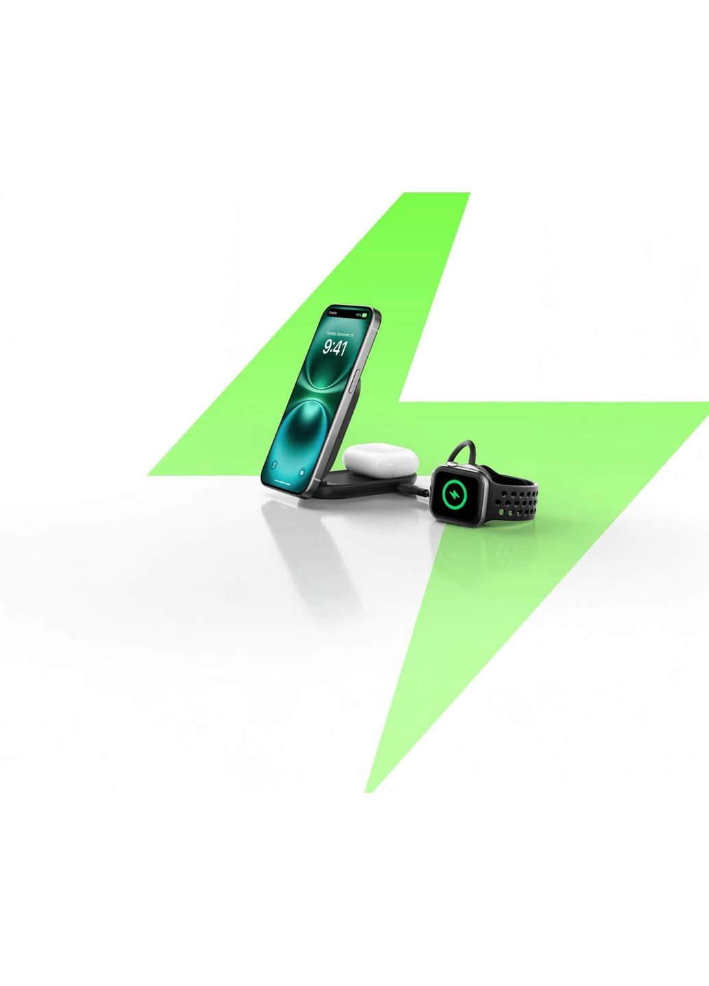 Зарядний пристрій бездротовий UltraCharge 2в1 Foldable Magnetic Charging 25Вт, чорний Belkin (386705976)