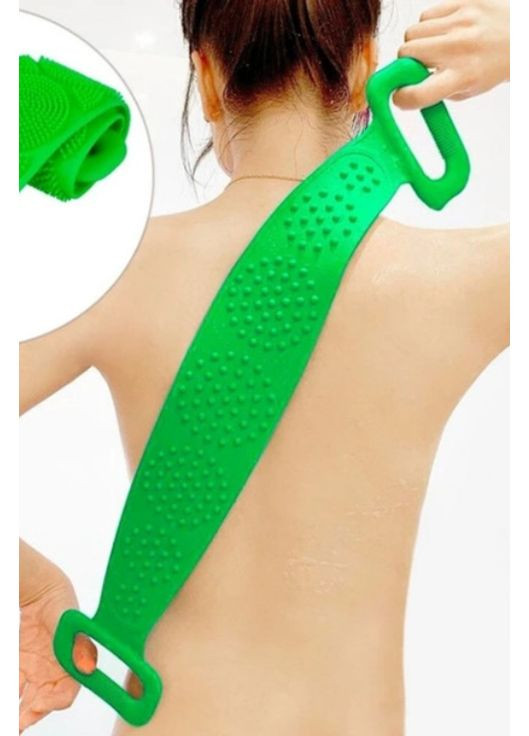Двусторонняя силиконовая мочалка-массажер для тела Silica Gel Bath Brush Let's Shop (358883667)