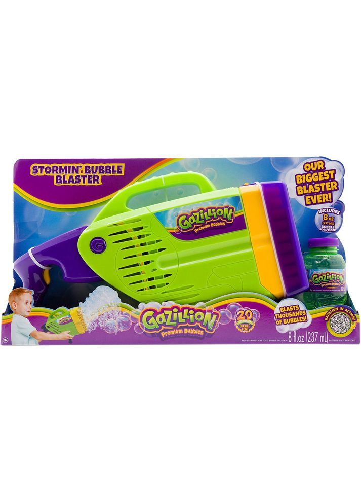 Генератор мильних бульбашок Шторм бластер автоматичний 237 мл (GZ37611) Gazillion (322911597)