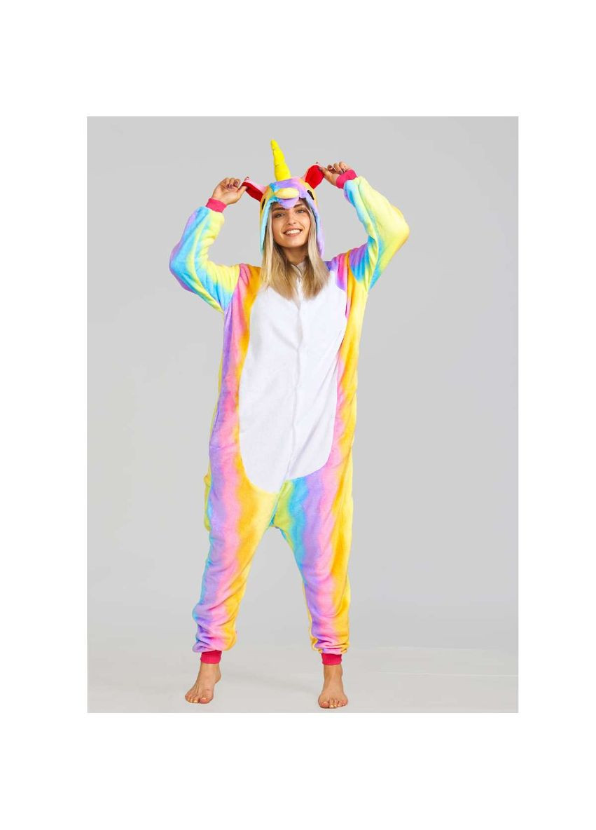 Кігурумі Райдужний єдиноріг для дорослого піжама для дому та вечірок костюм для сну New Trend (304771467)