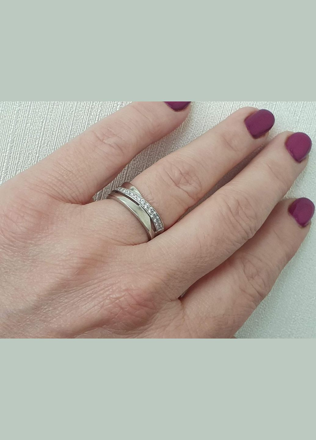 Серебряное кольцо с фианитами. 14377-Р Харківська ювелірна фабрика (296594983)