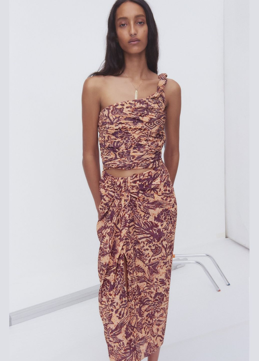 Топ в цветочный принт Zara (299809760)