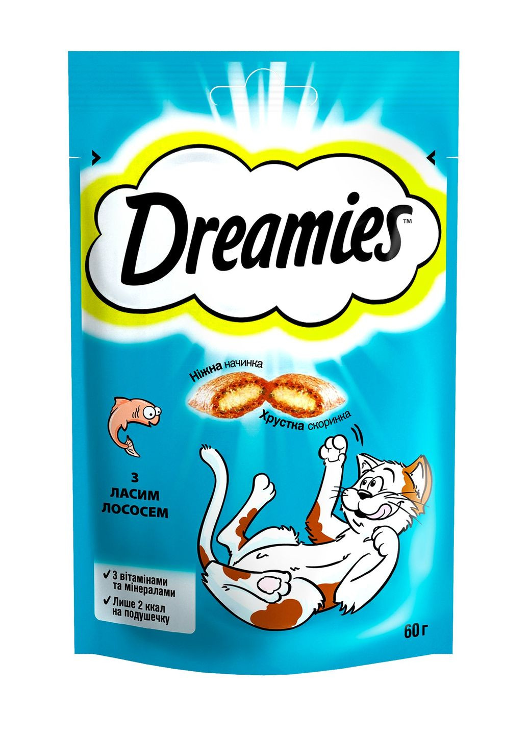 Ласощі для котів з лососем, 60 г Dreamies (303701210)