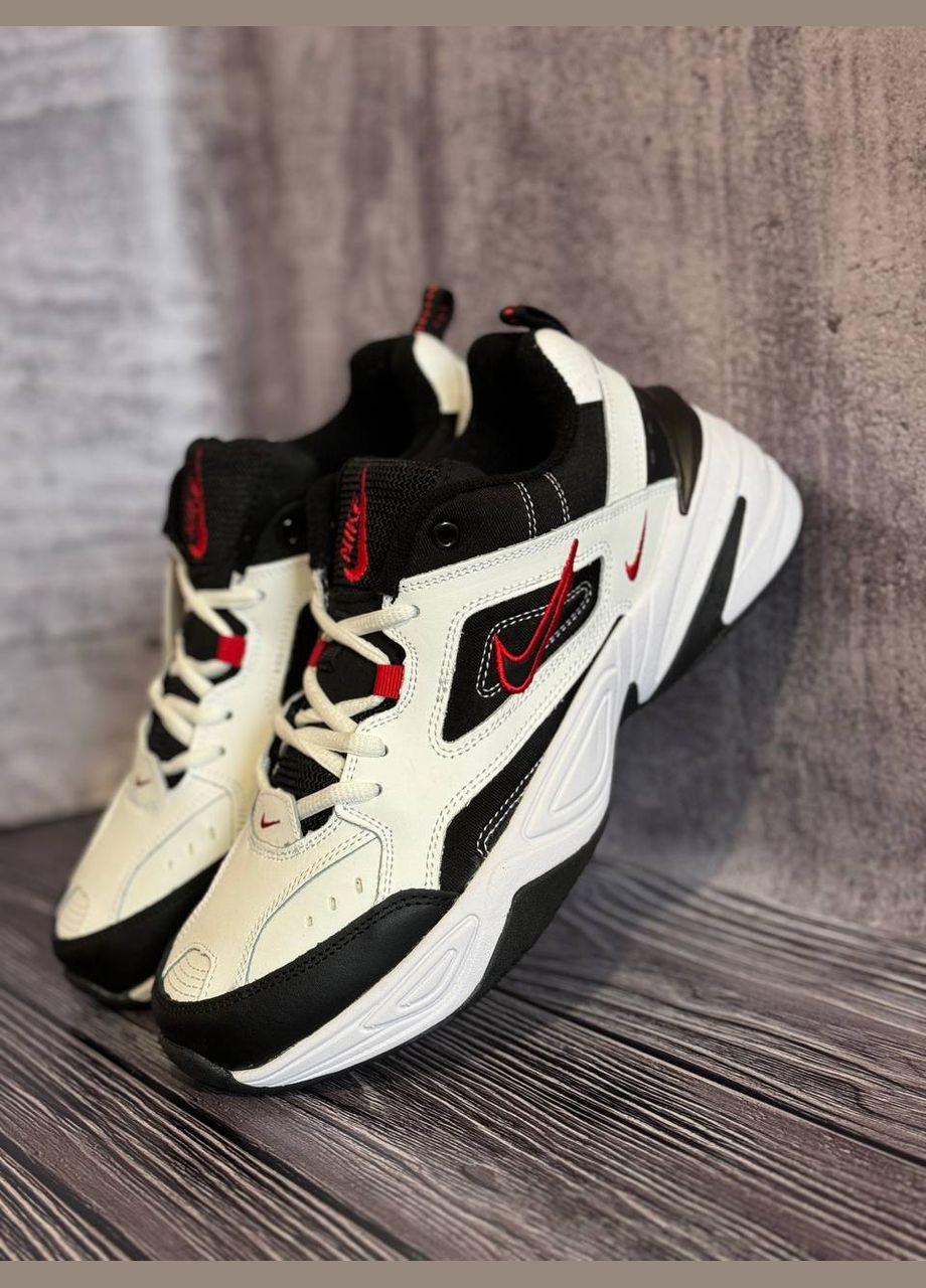 Цветные всесезонные кроссовки Vakko Nike M2K Tekno White Black Red