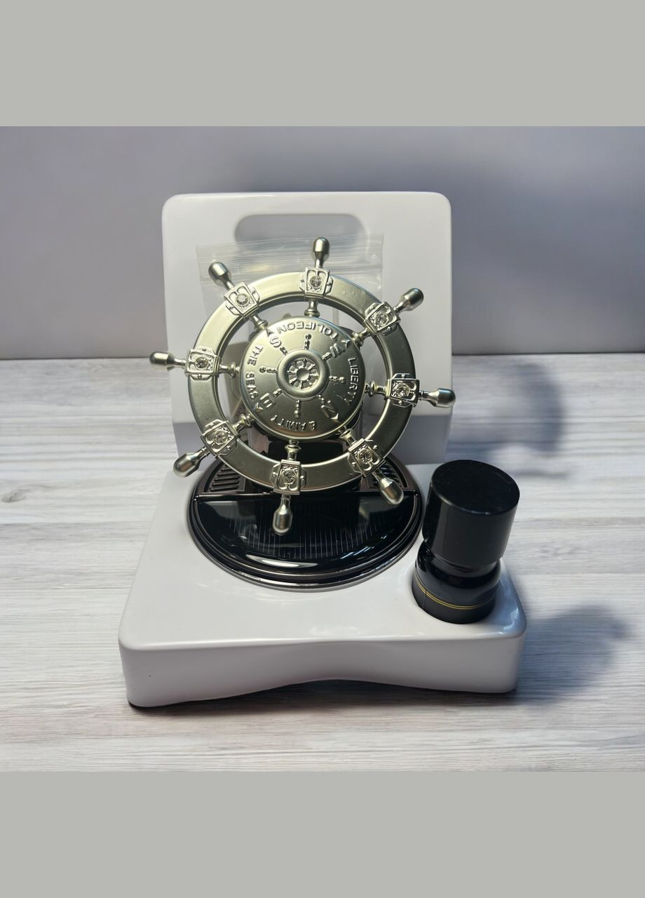 Ароматизатор для автомобіля TK-22 Штурвал на сонячній батареї, Silver VHG (360771914)