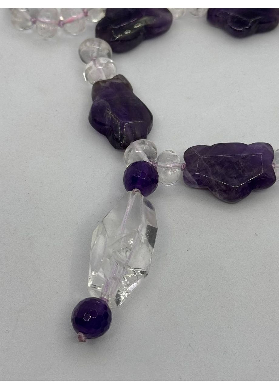 Ожерелье из кварца и аметиста 60 см Комбинированный No Brand (363829841)