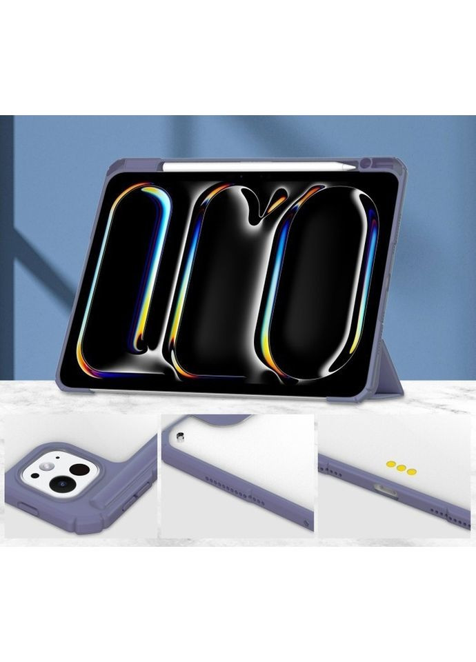 Чехол-книга Soft Edge TPU с креплением Apple Pencil для Apple iPad Pro 11" M4 2024 Purple BeCover (360416288)
