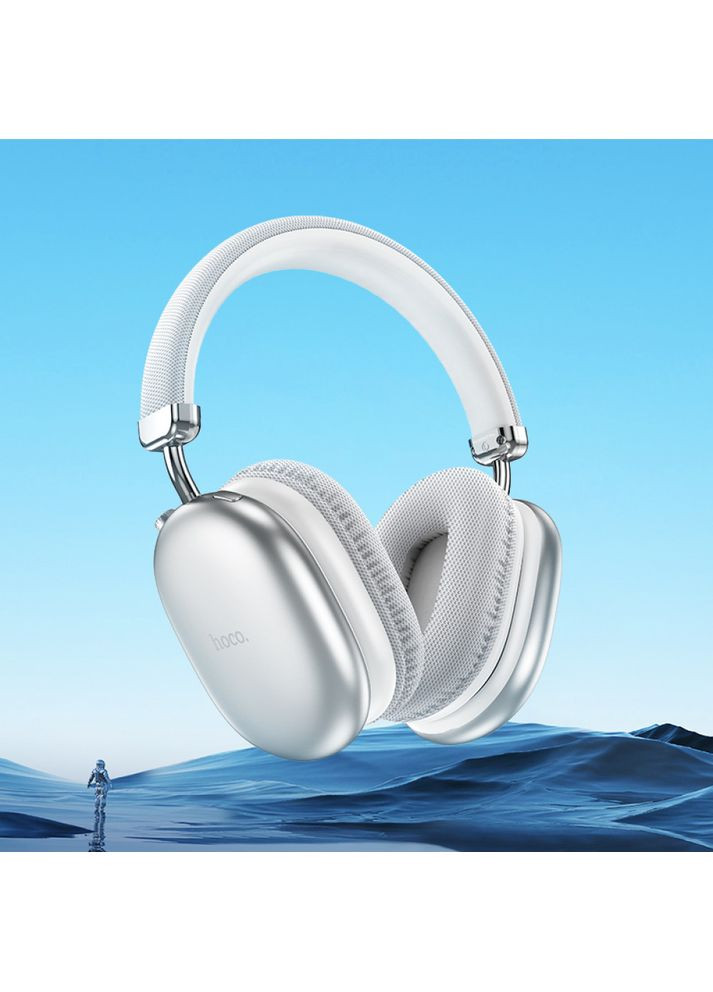Накладні Навушники бездротові W35 Max Joy 90h AUX Micro-SD сірий Hoco (353497654)