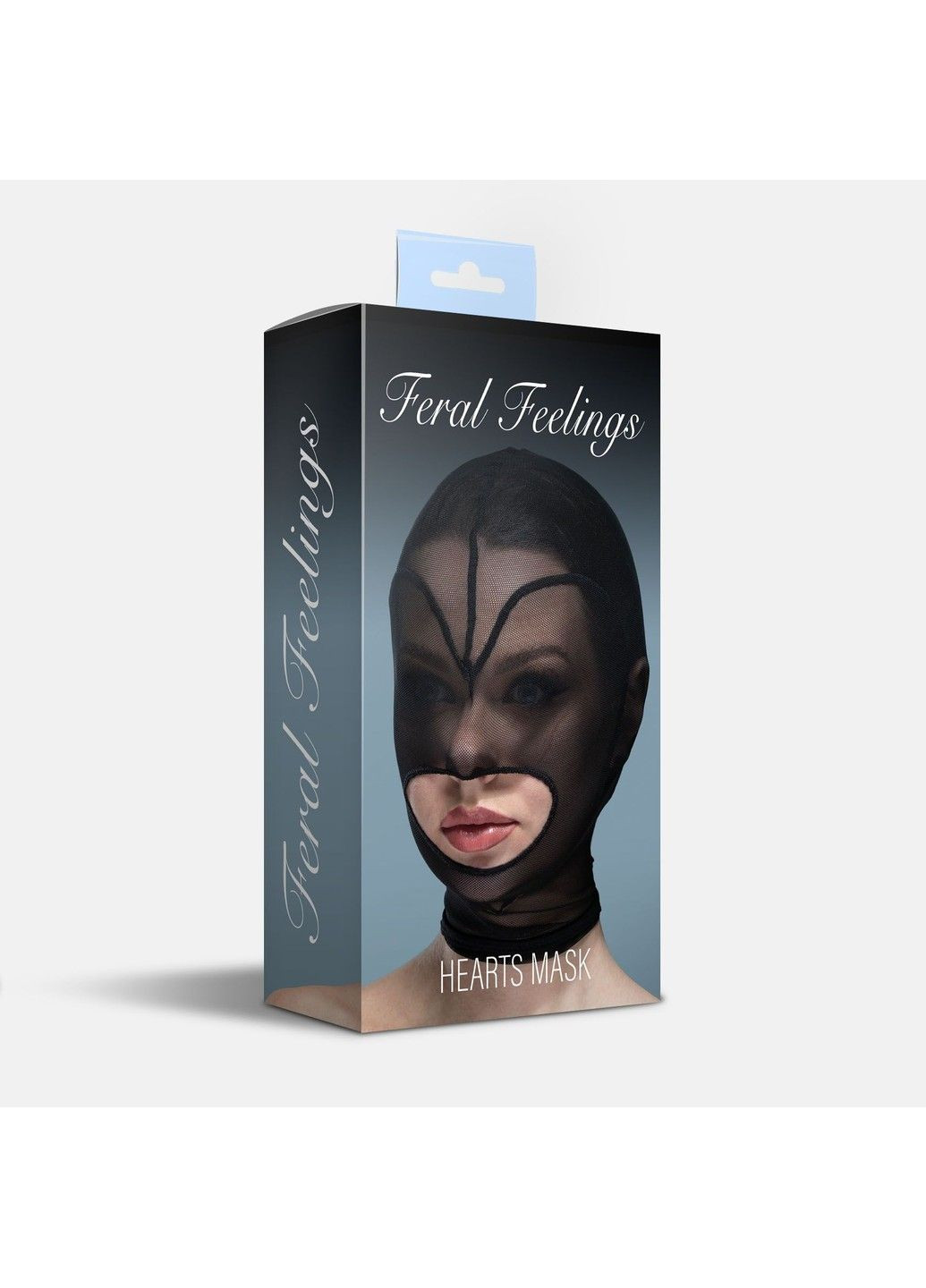 Маска серце сітка з відкритим ротом - Hearts Mask Black/Black Feral Feelings (345708502)