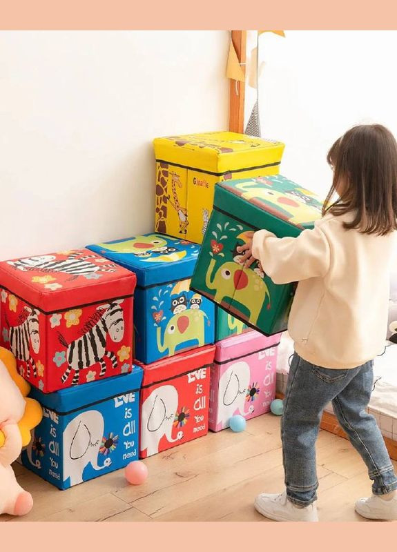 Корзина - пуф для хранения игрушек WW01369 Розовый слонник Fun Game (327216394)