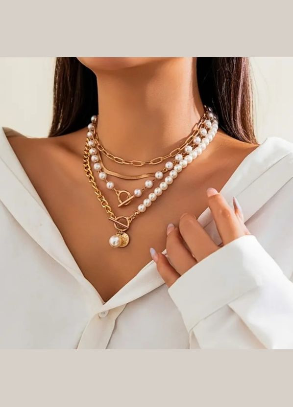 Кольє Намисто багатошарове No Brand (338217792)