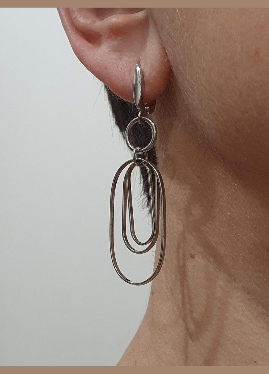 Серебряные серьги-подвески. 520602 Top Silver (317285847)