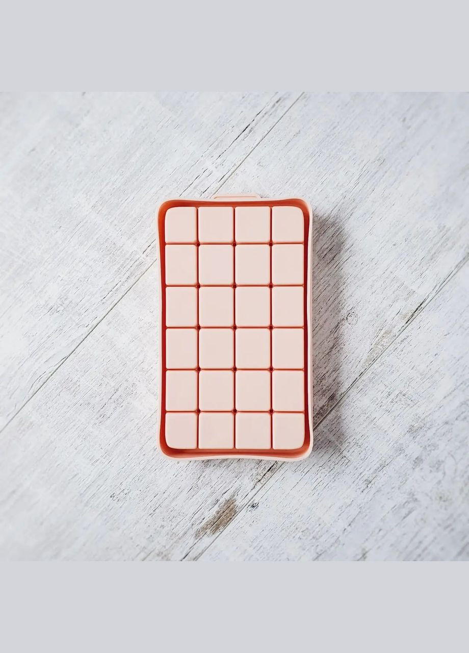 Форма для льда с крышкой 3.2 х 2.7 см Olin & Olin 24 кубиков бежевая Luxyart (318416231)