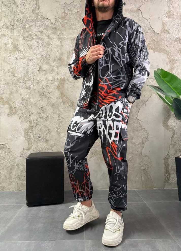 Костюм чоловічий олімпійка штани плащівка на підкладці No Brand (365795370)