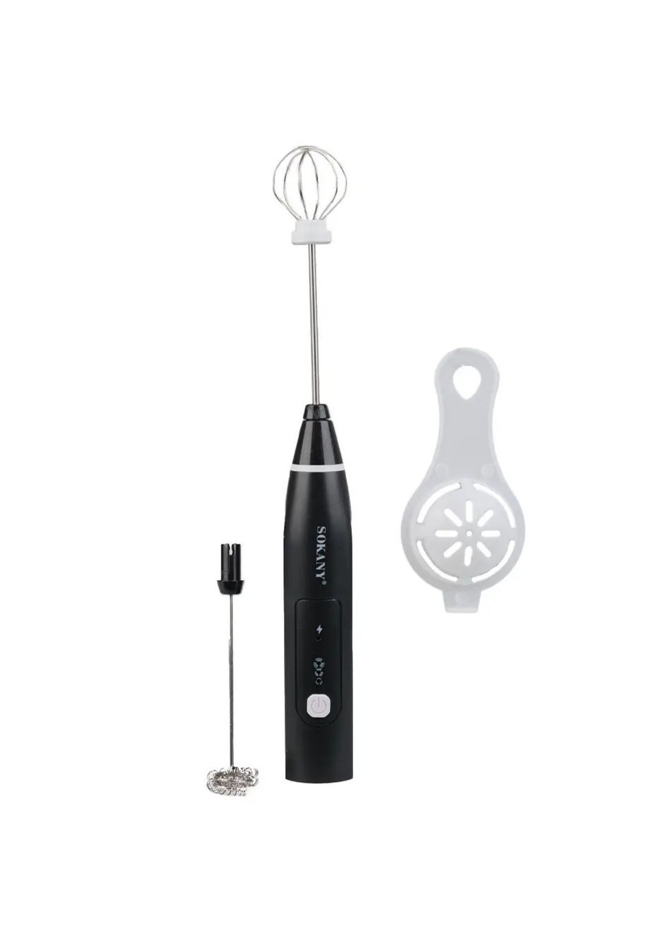 Вспенитель молока Sokany SK-1772 капучинатор электрический портативный 2 насадки USB 1200 мАч No Brand (347302795)