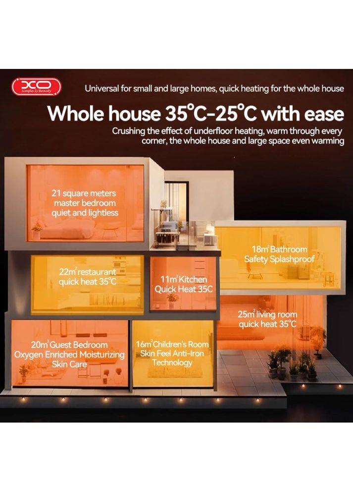 Тепловентилятор в розетку CF17 400W XO (371775404)