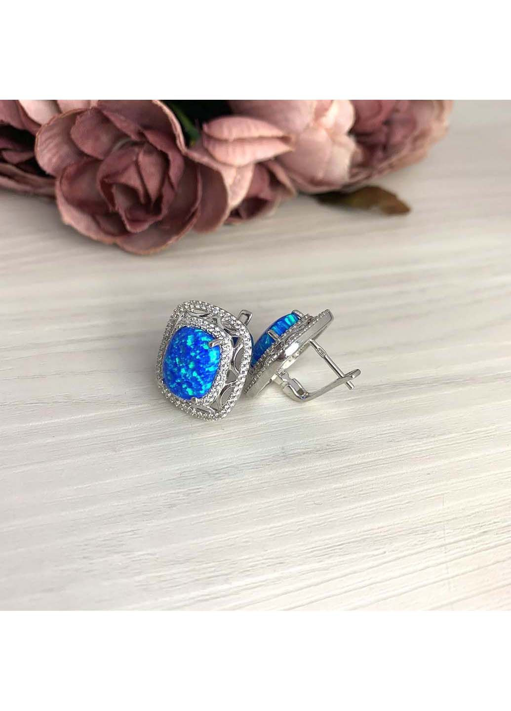 Срібні сережки з опалом 4.238ct (2075110) Silver Breeze (317355876)
