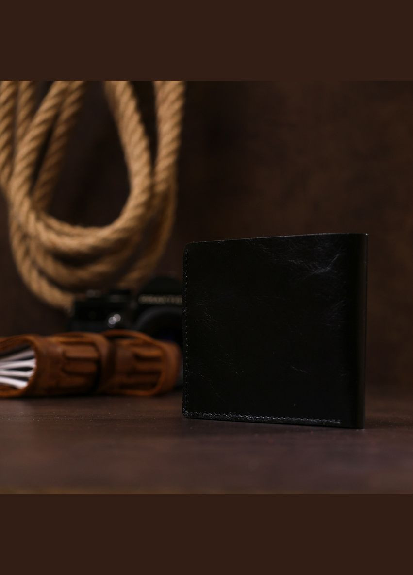 Кожаное портмоне для документов мужское 16460 Черный Shvigel (306882277)