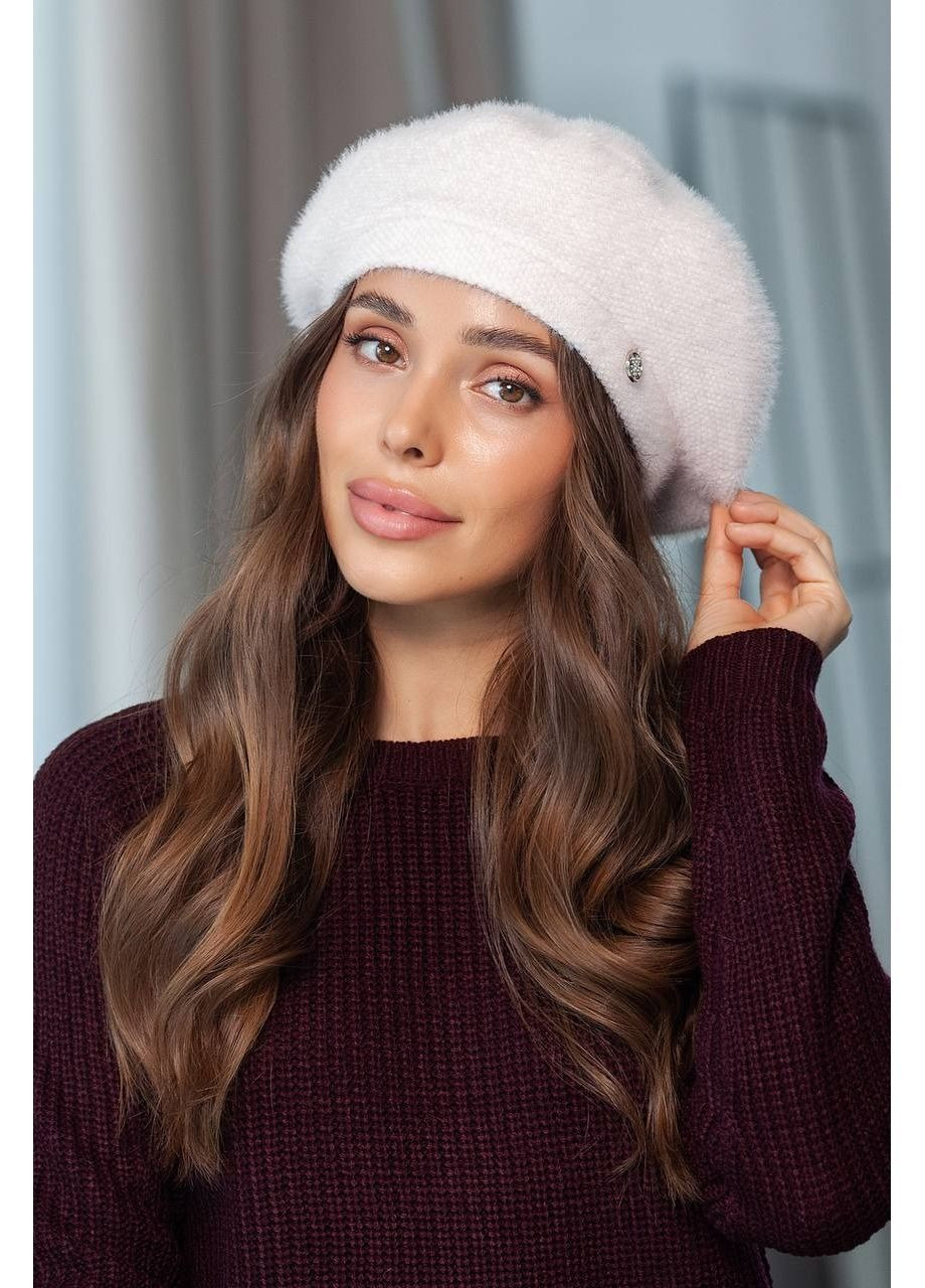 Берет на ножке, цвет Молочный Fashion (365072262)