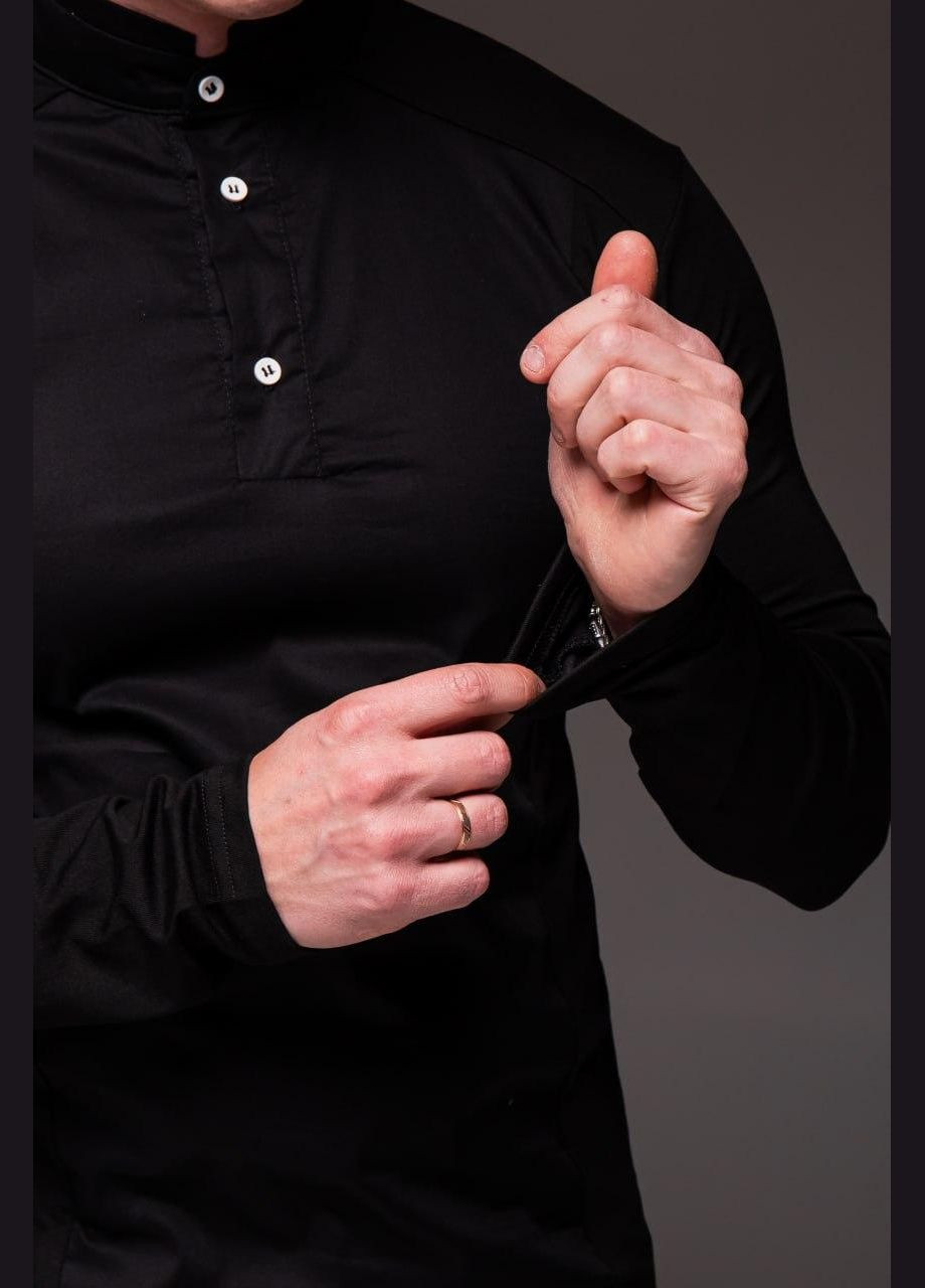 Черная праздничный рубашка однотонная JUGO