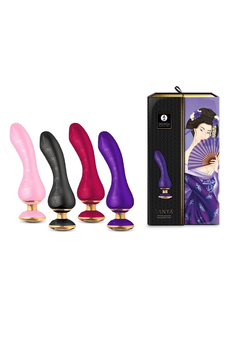 Вибратор для точки G Sanya Light Pink, гибкий ствол Shunga (333333026)