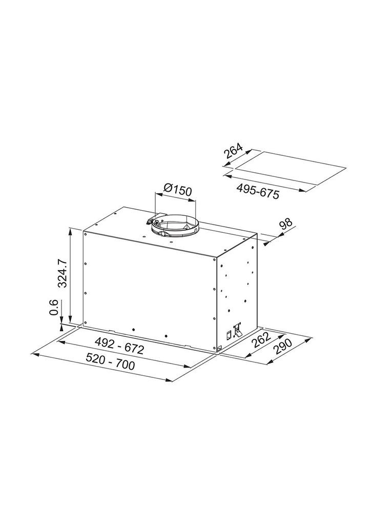 Витяжка кухонна (m360315) FRANKE FBFE XS A52 (369018159)
