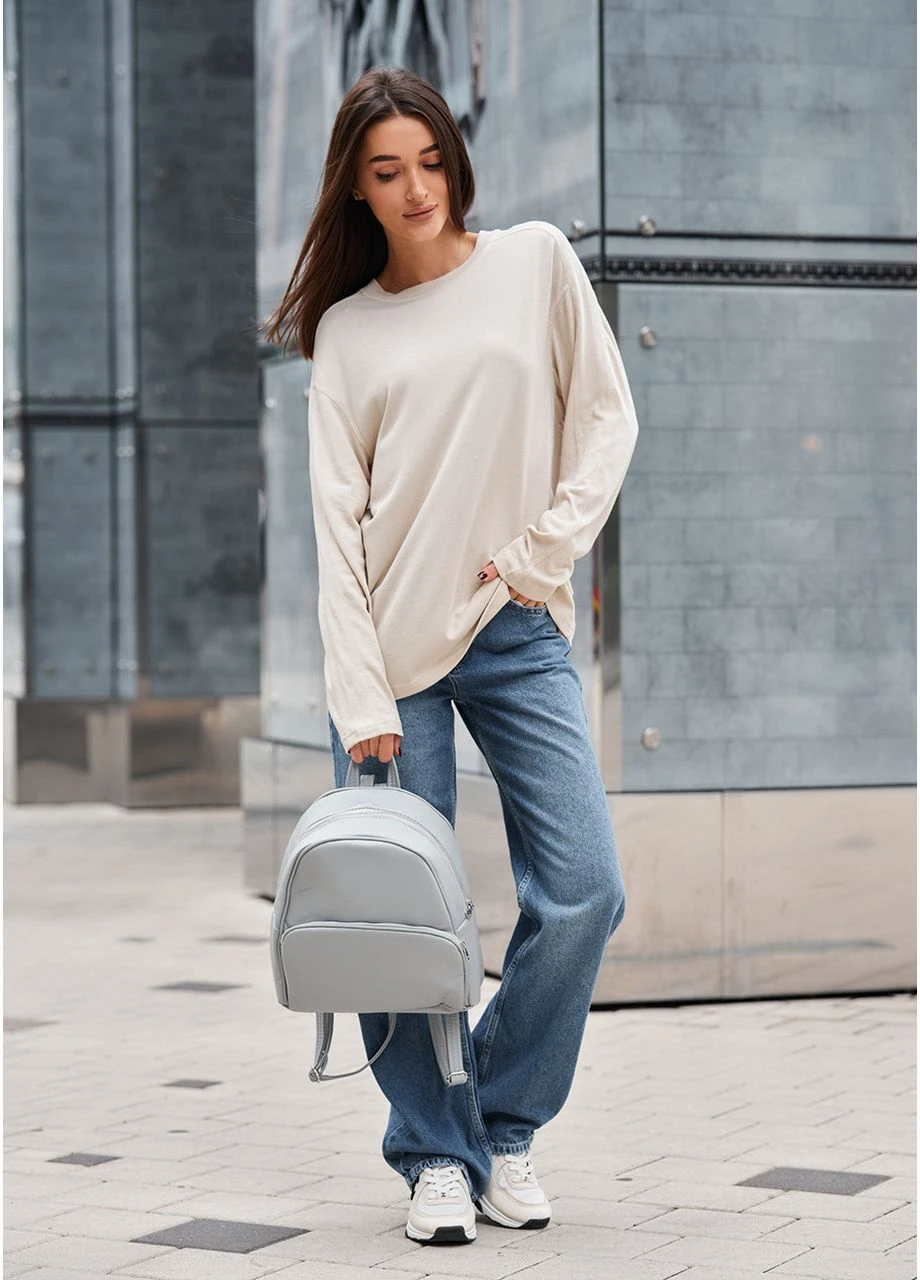 Женский Рюкзак Стаф Светло-серый Вместимость 9 Литров Спортивный 9l Light Gray Seli Staff (389496940)
