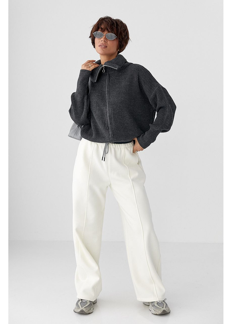 Темно-серый демисезонный кардиган Lurex