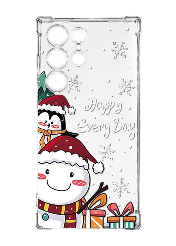 Чохол з потовщеними кутами на Samsung Galaxy S24 Ultra:: Сніговик і пінгвін (принт 156) CASE CONTROL (362968051)