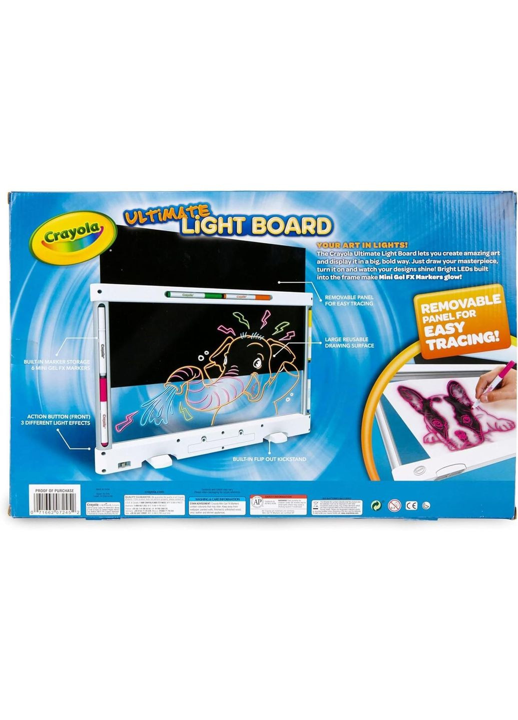 Ultimate Light Board. Прозрачная доска для рисования. Детский графический планшет с подсветкой Крайола Crayola (365251549)