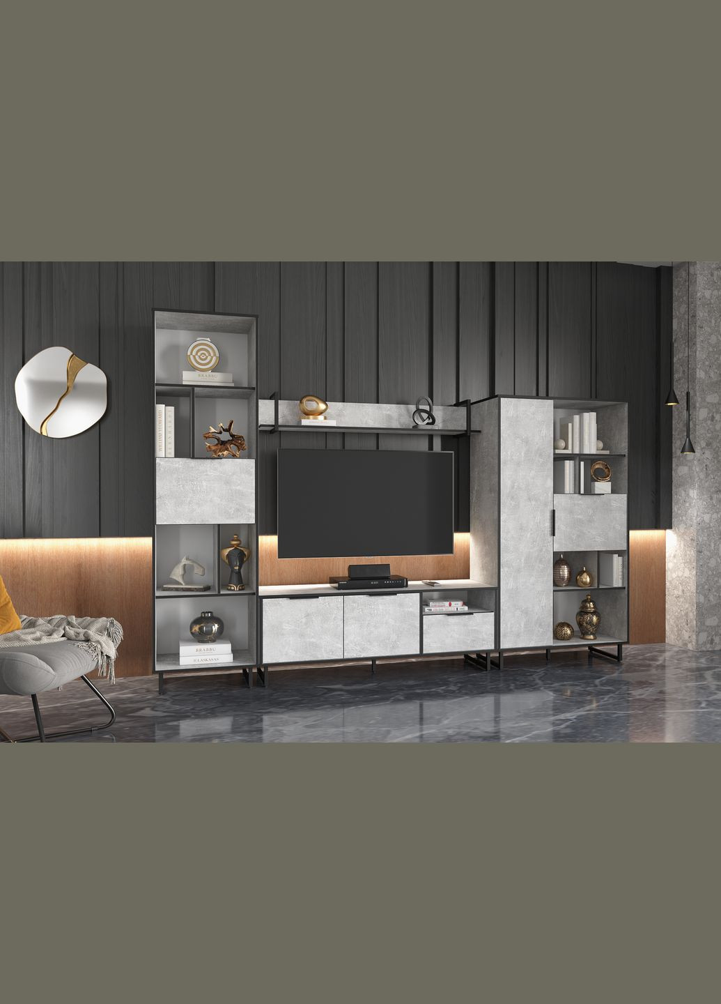 Полиця для книг та декору у стилі лофт від F-0015 MORELI (338257526)