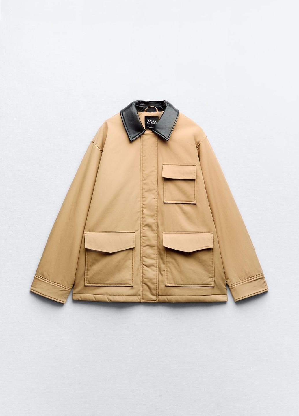 Светло-коричневая демисезонная куртка Zara