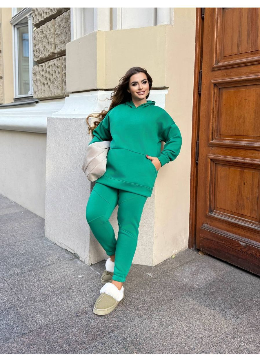 Базовий теплий костюм із тринитки на флісі No Brand (366018296)