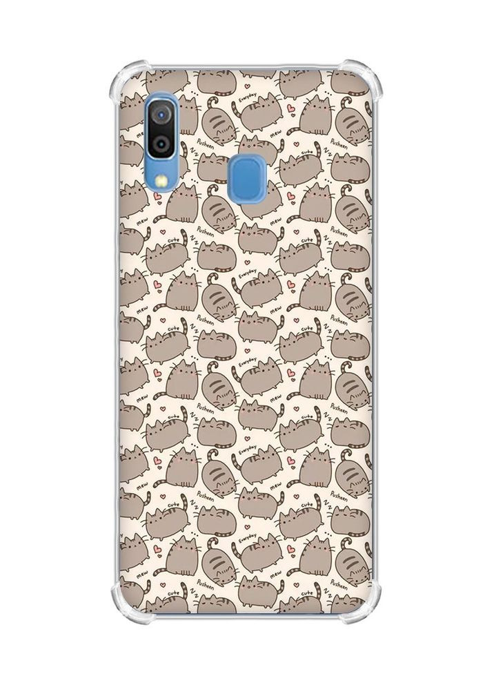 Чехол с утолщёнными углами на Samsung Galaxy A30 (2019) / A20 (2019) Пушин котики (принт 411) Creative (356125616)
