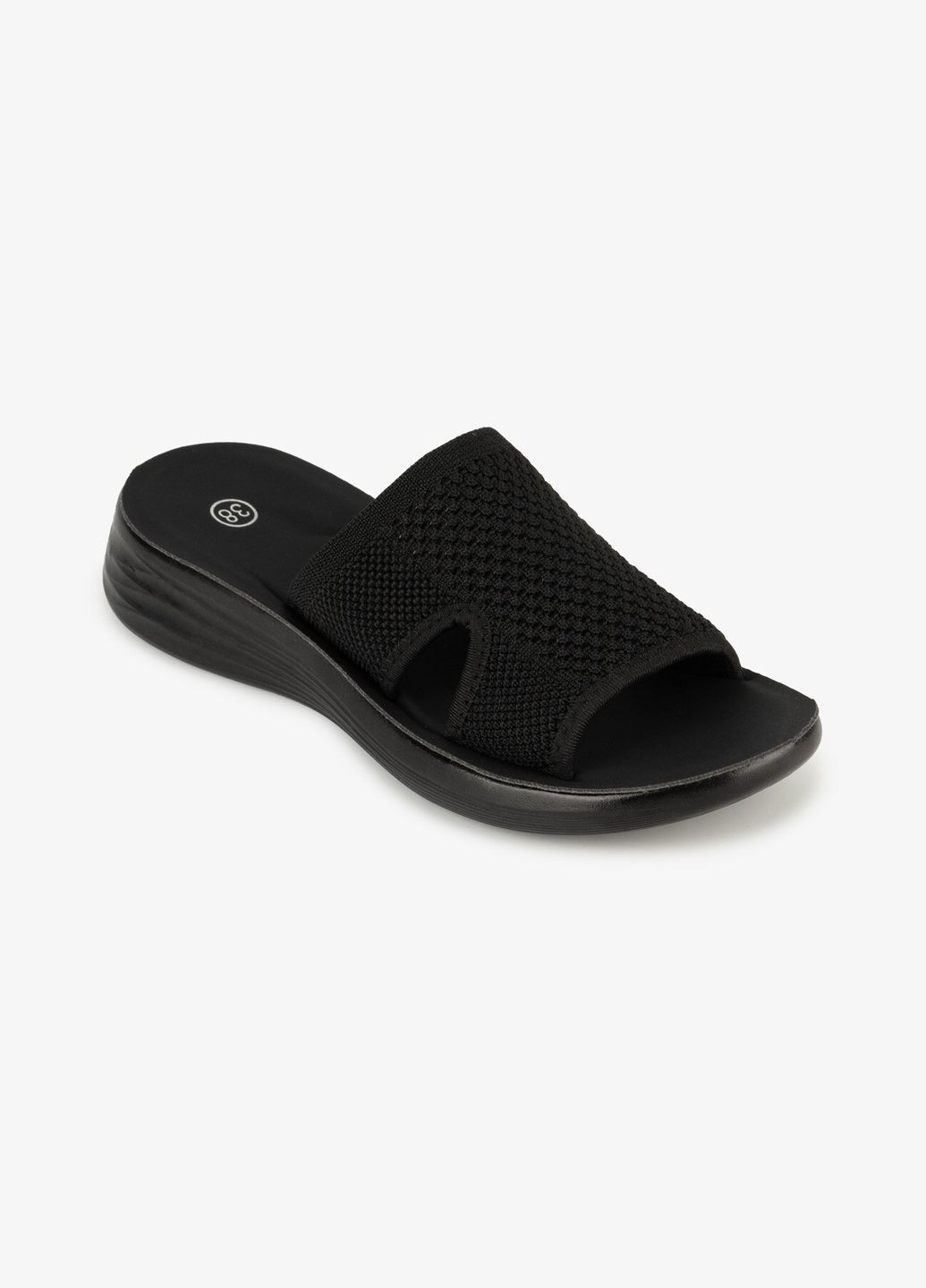 Черные шлепанцы женские l62-1 черный shop (2000999142376) No Brand